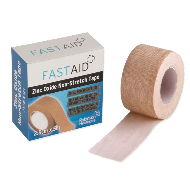 Fast Aid sinkoksidtape 2,5 cm x 5 m til sårstell på hest