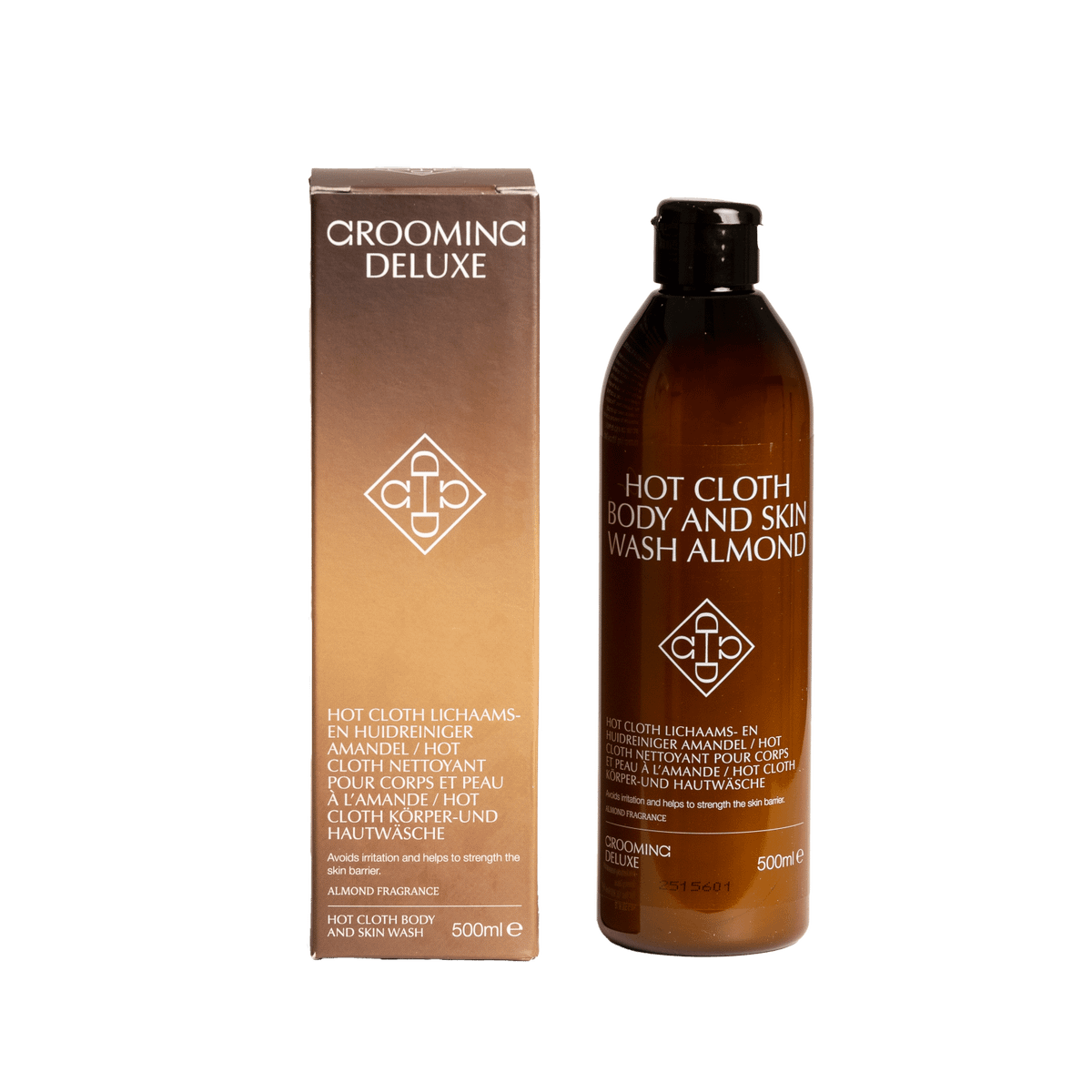 Grooming Deluxe Hot Cloth Body & Skin Wash Almond 500 ml – pelsrens til hest